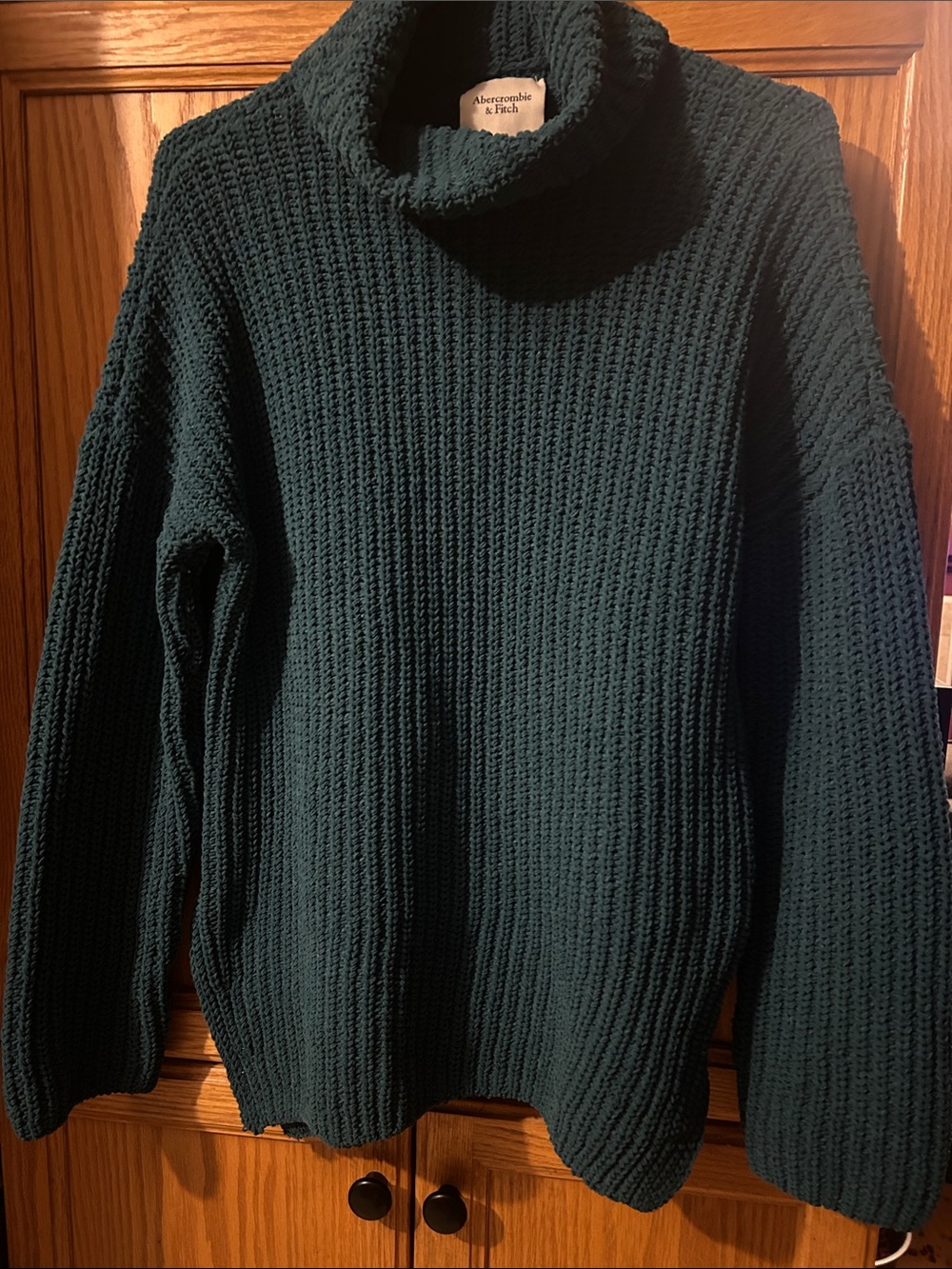 Abercrombie & Fitch Deep Forest Green Cowl Neck Sweater